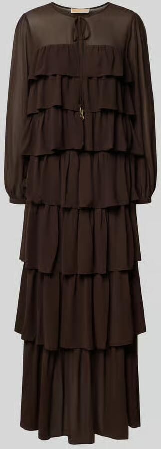 MICHAEL Kors Maxi-jurk in laagjeslook met vetersluiting