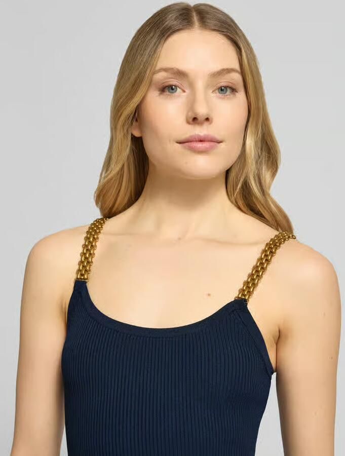MICHAEL Kors midi-jurk met diepe ronde hals