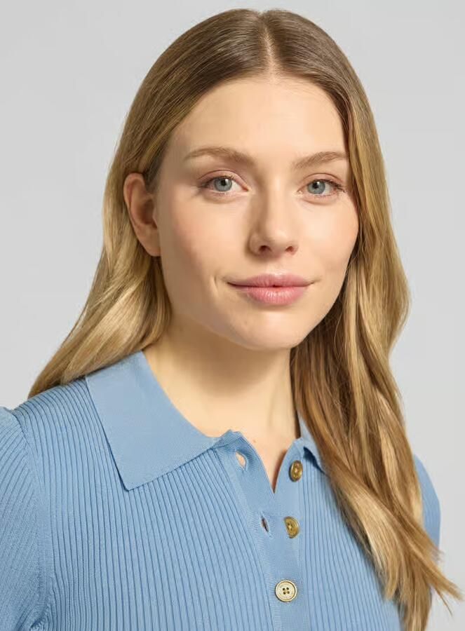 MICHAEL Kors midi-jurk van viscose met polokraag en knoopsluiting