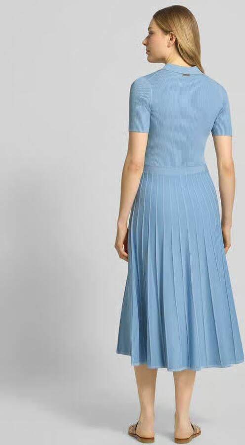 MICHAEL Kors midi-jurk van viscose met polokraag en knoopsluiting