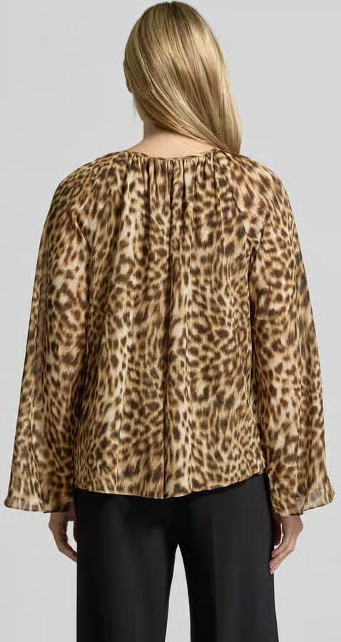 MICHAEL Kors Regular fit blouse in all-over look met vetersluiting - Foto 3