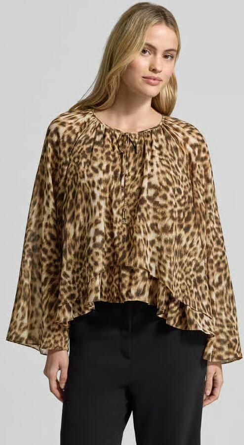 MICHAEL Kors Regular fit blouse in all-over look met vetersluiting - Foto 2
