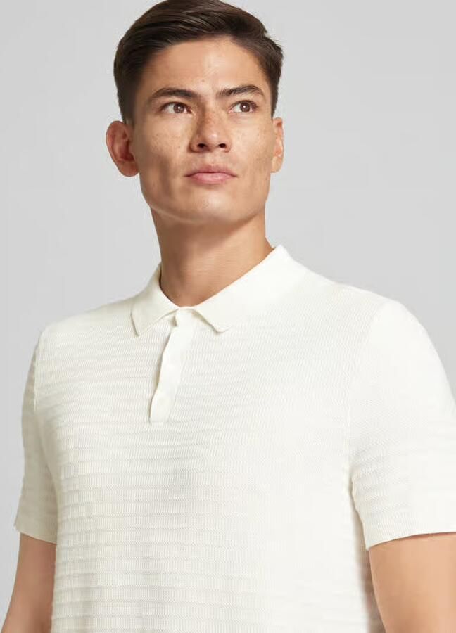 Michael Kors Regular fit poloshirt van een mix van katoen en zijde model 'TUCK STRIPE'