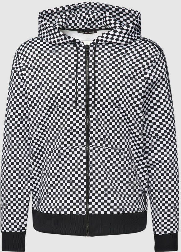 Michael Kors Sweatjack met galonstrepen model 'CHECKERBOARD'