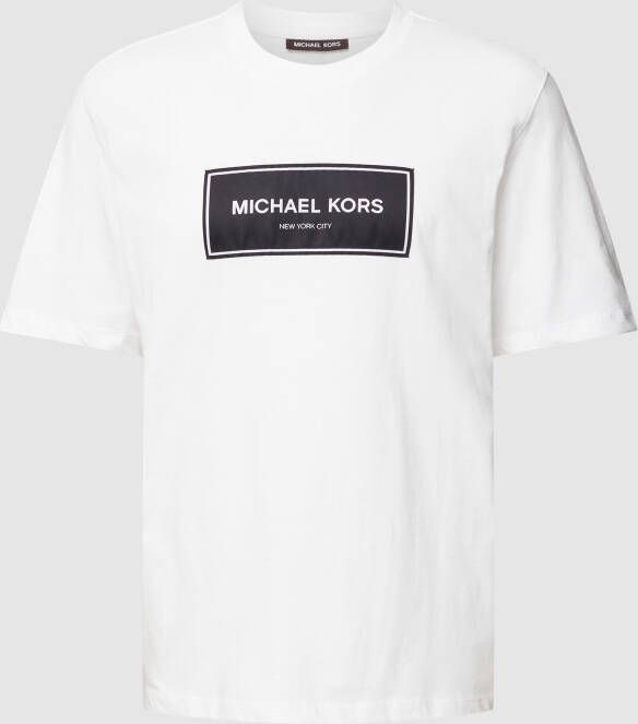 Michael Kors T-shirt met labeldetail model 'FLAGSHIP LOGO TEE'