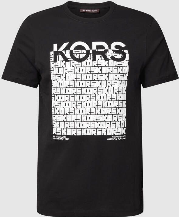 Michael Kors T-shirt met labelprint model 'BLOCK CUBE TEE'