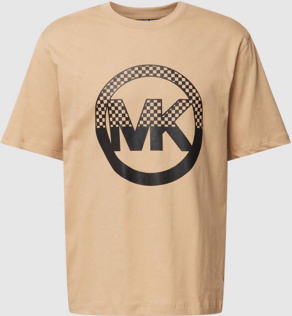 Michael Kors T-shirt met labelprint model 'CHECKER CHARM TEE'