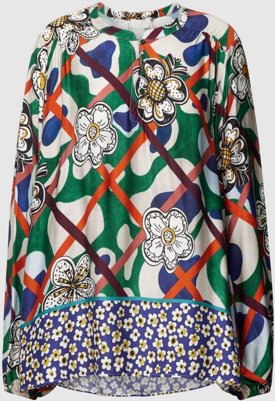 Milano italy Blouse van viscose met all-over motief