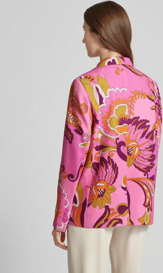 Milano italy Blazer met all-over motief en klepzakken