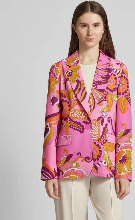 Milano italy Blazer met all-over motief en klepzakken - Foto 2