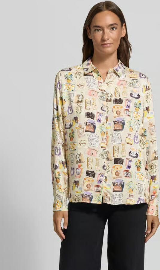 Milano italy blouse met lange mouwen met verborgen knoopsluiting - Foto 3