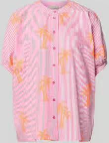 Milano italy Blouse met ronde hals en knoopsluiting