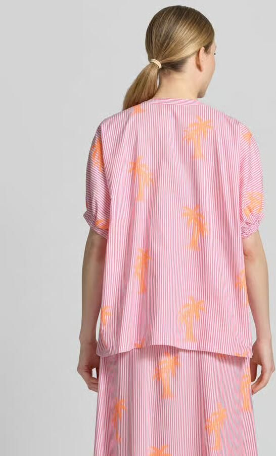 Milano italy Blouse met ronde hals en knoopsluiting - Foto 2