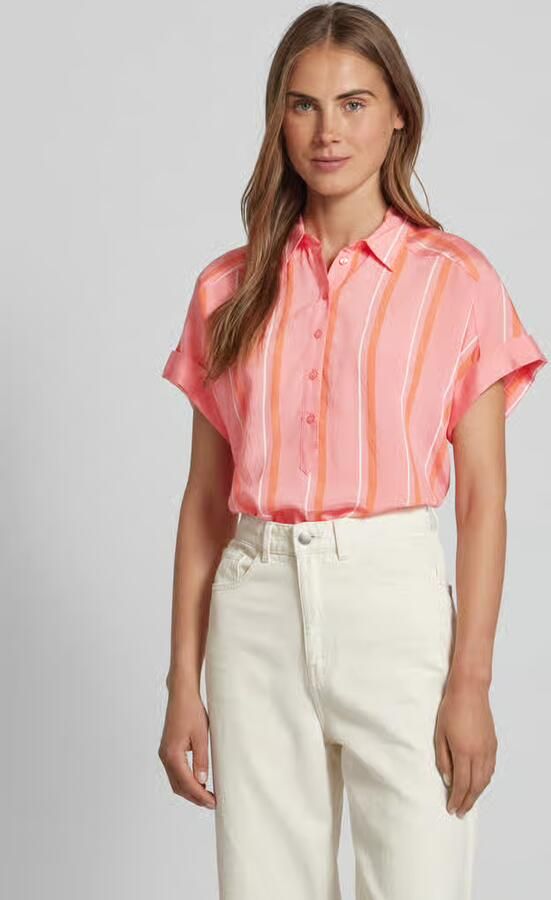 Milano italy Blouse van viscosemix met streepmotief - Foto 2