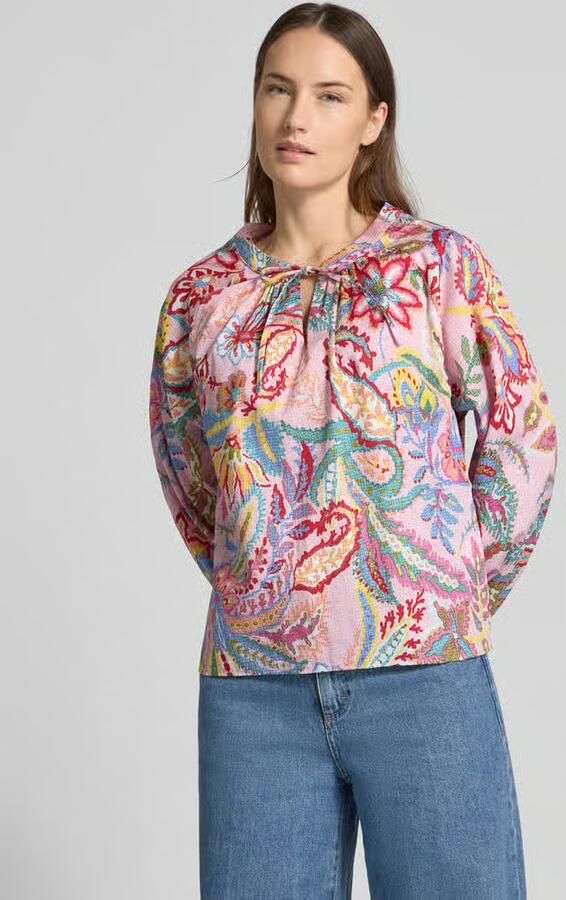 Milano italy Blousenshirt met ronde hals - Foto 3