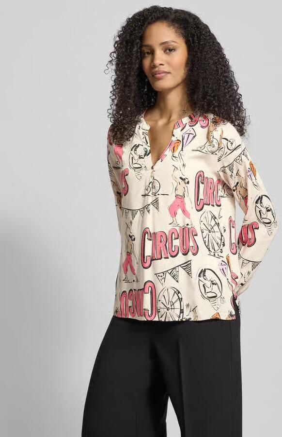Milano italy Blouseshirt met V-hals - Foto 2