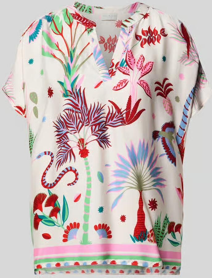 Milano italy Blouseshirt van viscose in all-over look