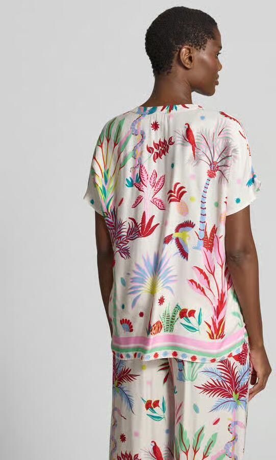 Milano italy Blouseshirt van viscose in all-over look - Foto 2