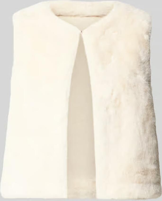 Milano italy Bodywarmer van imitatiebont met knoopsluiting