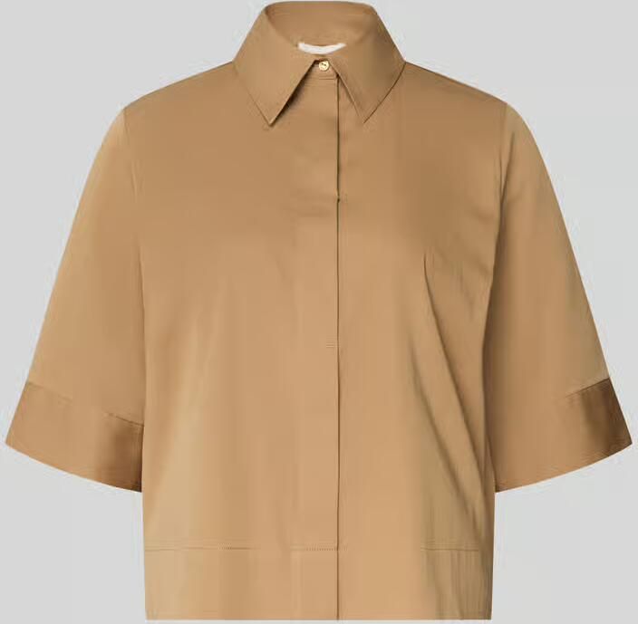Milano italy boxy fit blouse met blinde knoopsluiting