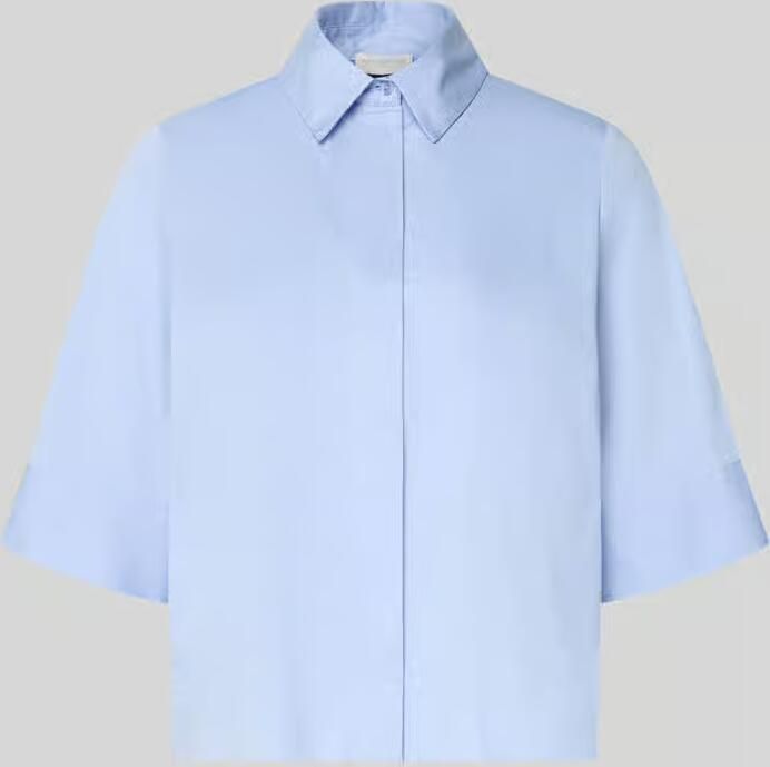 Milano italy boxy fit blouse met blinde knoopsluiting
