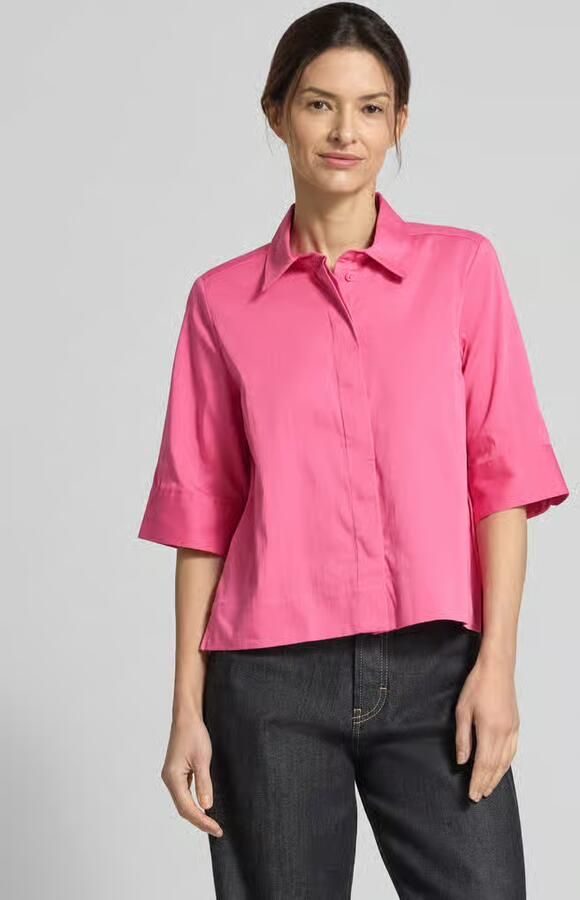 Milano italy boxy fit blouse met blinde knoopsluiting - Foto 3