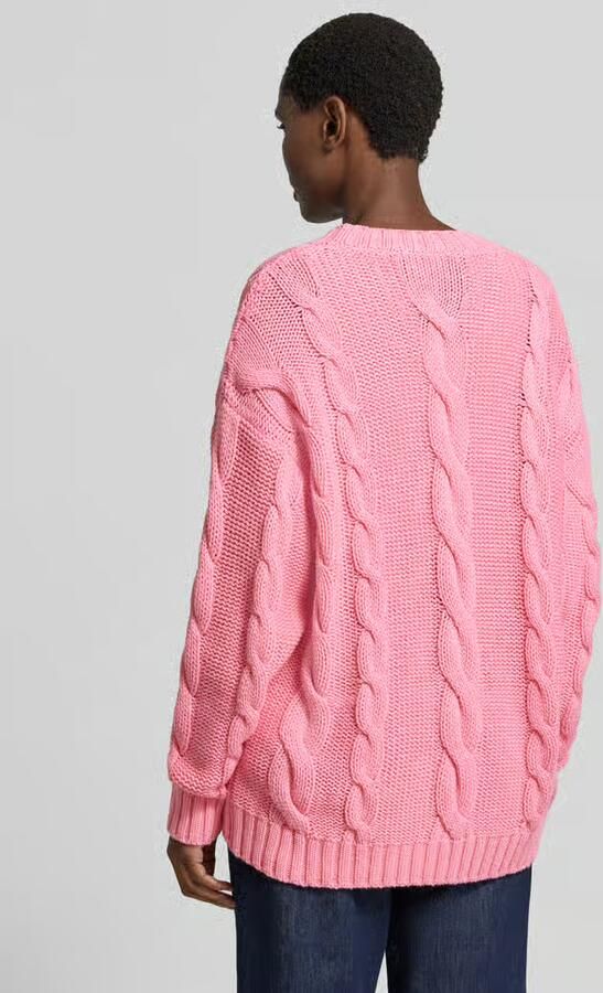 Milano italy Cardigan met motief-stitchings en v-hals - Foto 3