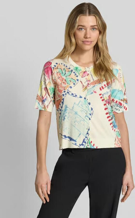 Milano italy Cardigan van kasjmiermix met ronde hals - Foto 2