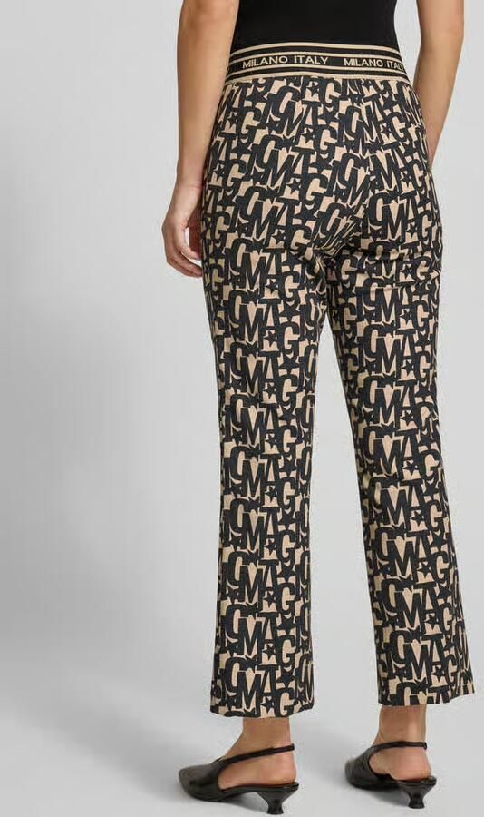 Milano italy Flared stoffen broek met elastische band