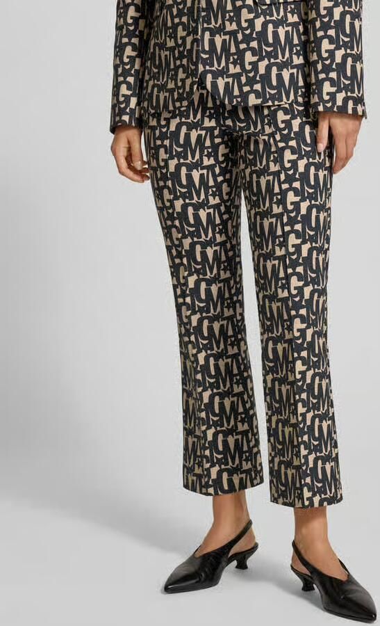 Milano italy Flared stoffen broek met elastische band - Foto 2