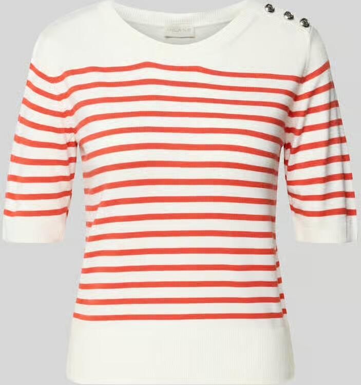 Milano italy Gebreid shirt van Mix van viscose en elastaan met Knoopsluiting