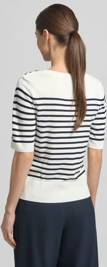 Milano italy Gebreid shirt van Mix van viscose en elastaan met Knoopsluiting - Foto 3