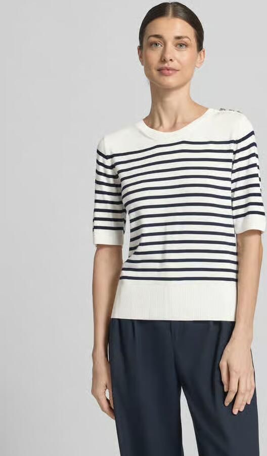 Milano italy Gebreid shirt van Mix van viscose en elastaan met Knoopsluiting - Foto 2
