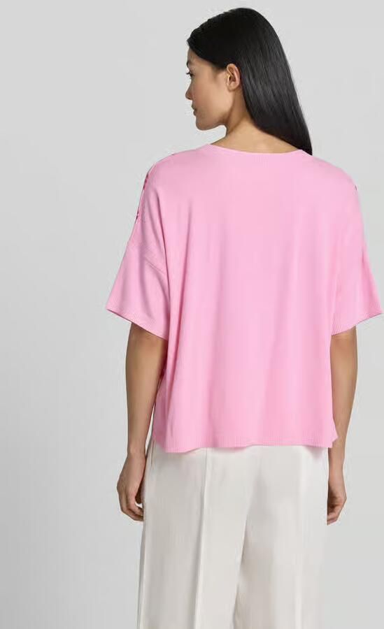 Milano italy Gebreid shirt van viscosemix in all-over look - Foto 3