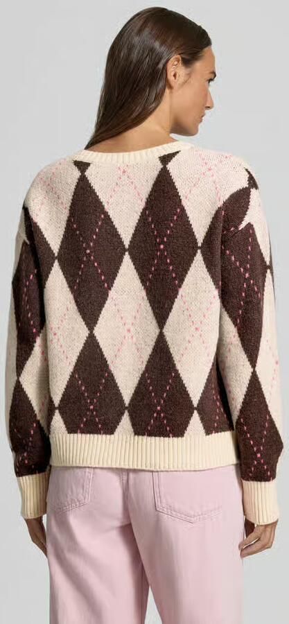 Milano italy Gebreide pullover in all-over look met ronde hals - Foto 3