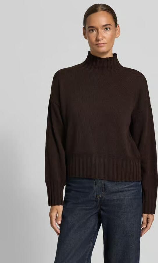Milano italy Gebreide pullover van wolmix met opstaande kraag - Foto 2