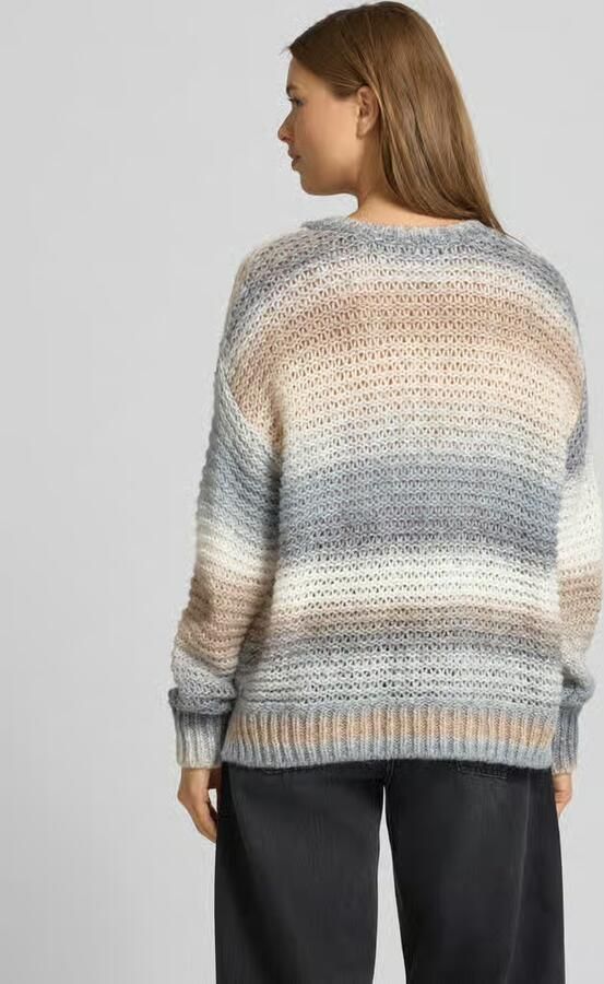Milano italy Gebreide pullover van wolmix met ronde hals