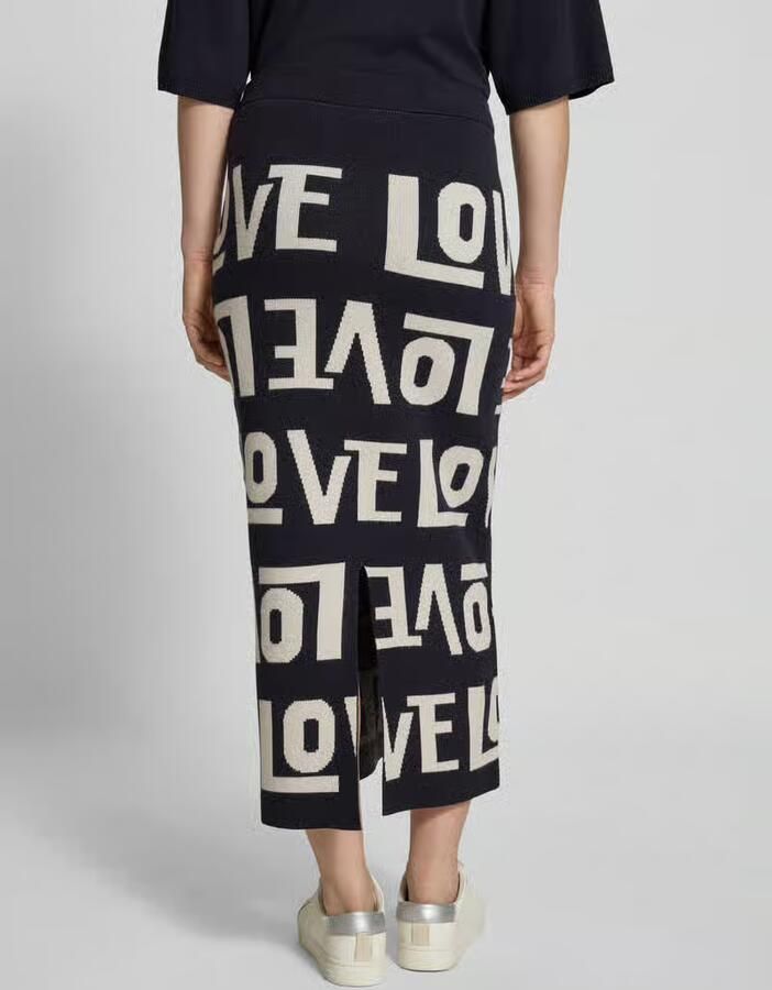 Milano italy Gebreide rok in all-over look met elastische band