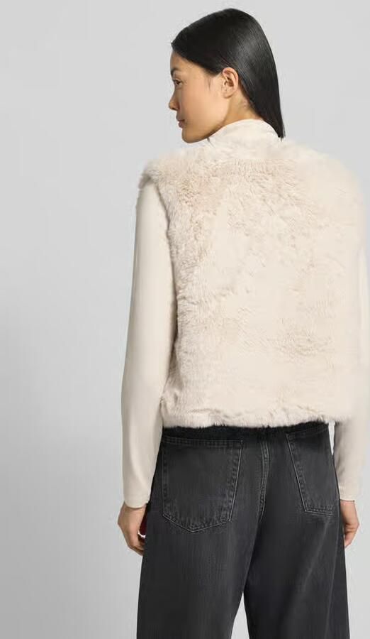 Milano italy Gilet van imitatiebont met ronde hals