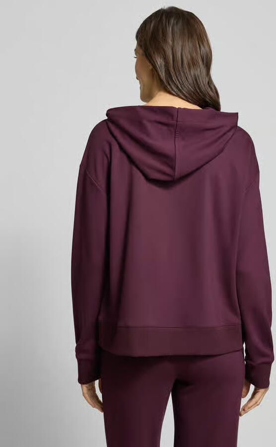 Milano italy Hoodie van viscosemix met kangoeroezak en paillletten - Foto 2