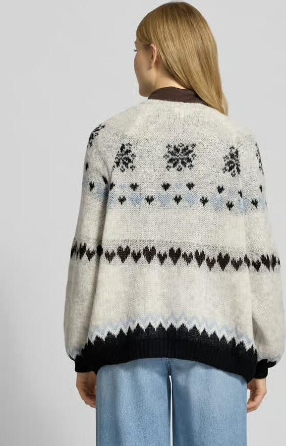 Milano italy Loose fit cardigan met alpaca-aandeel
