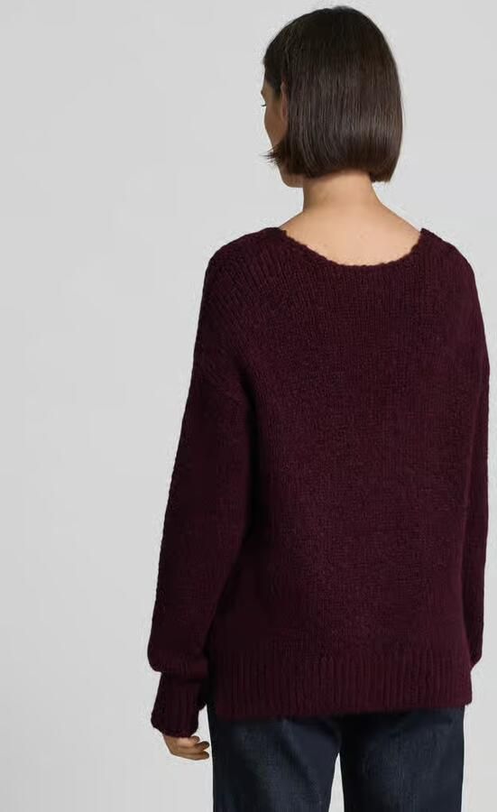 Milano italy Loose fit gebreide pullover met mix van wol en alpaca
