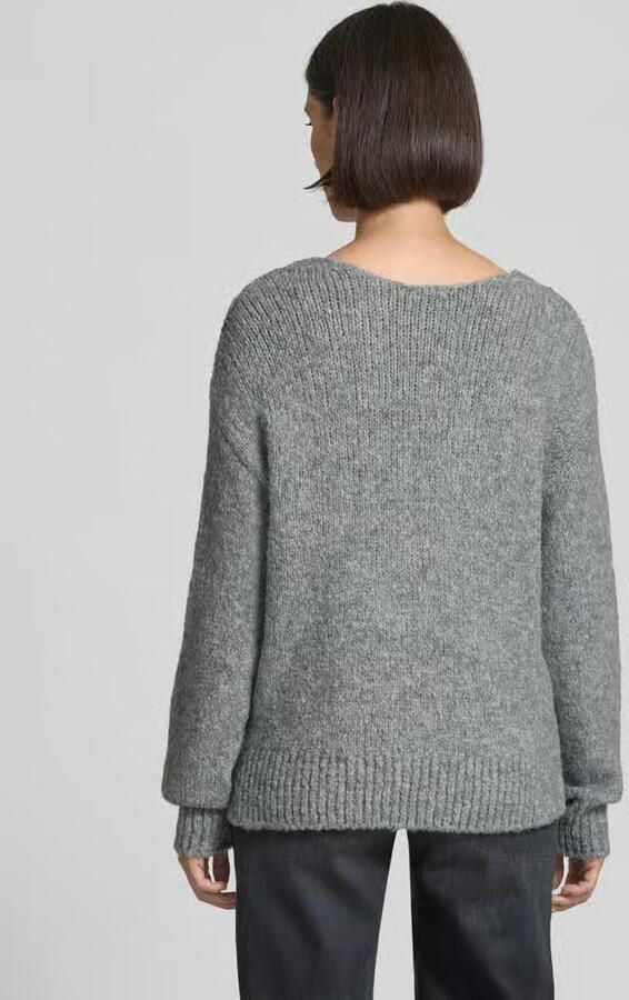 Milano italy Loose fit gebreide pullover met mix van wol en alpaca
