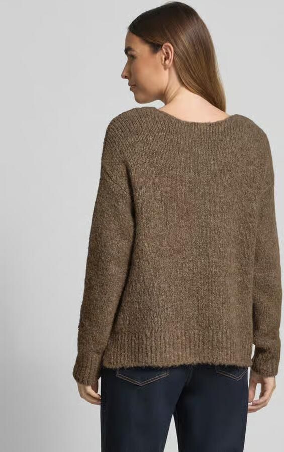 Milano italy Loose fit gebreide pullover met mix van wol en alpaca