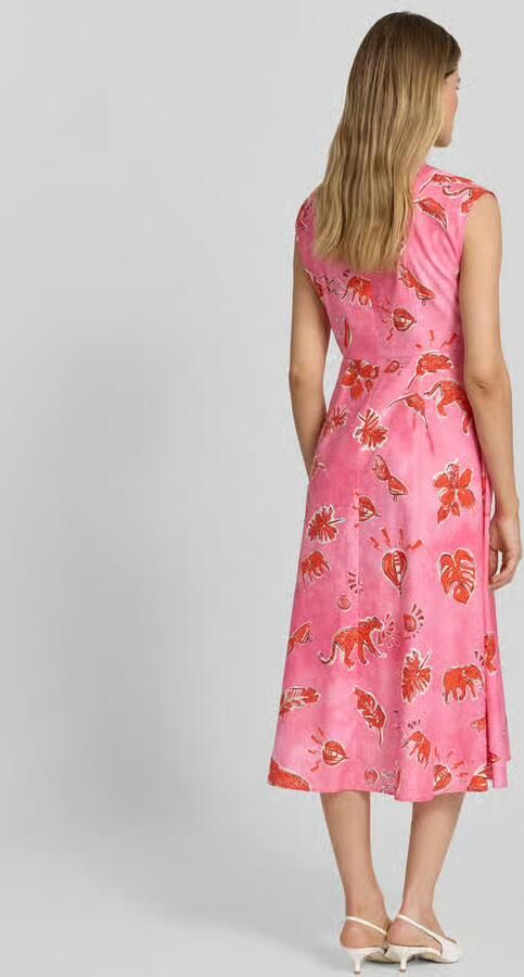 Milano italy Midi-jurk in allover-look met V-hals - Foto 3