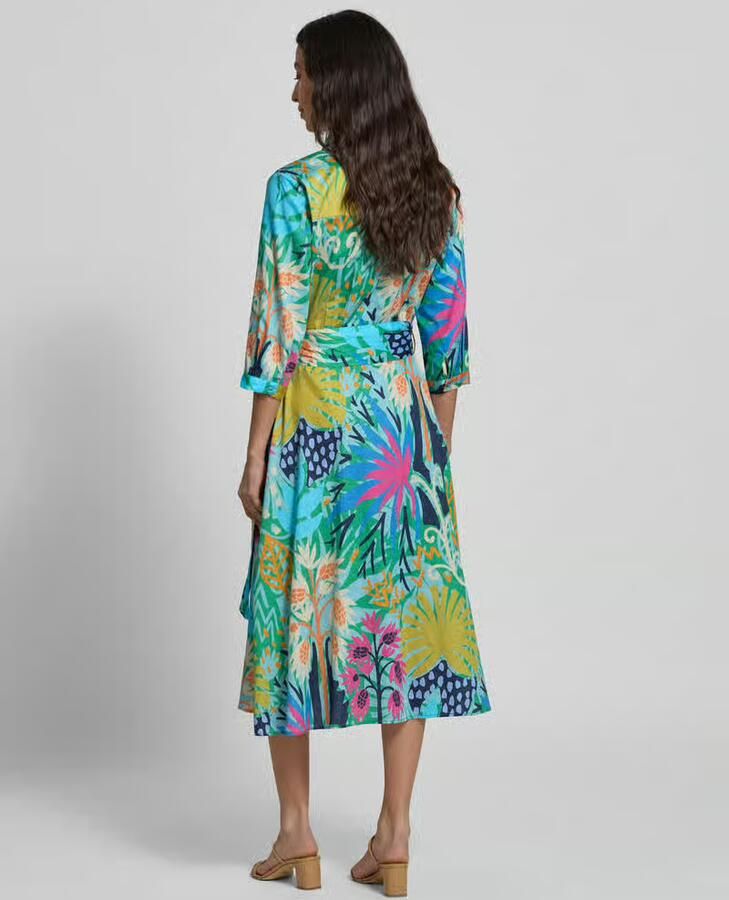 Milano italy Midi-jurk met knoopsluiting
