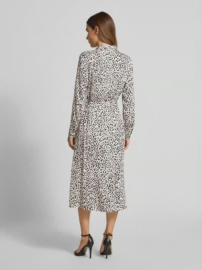 Milano italy Midi-jurk met strikceintuur