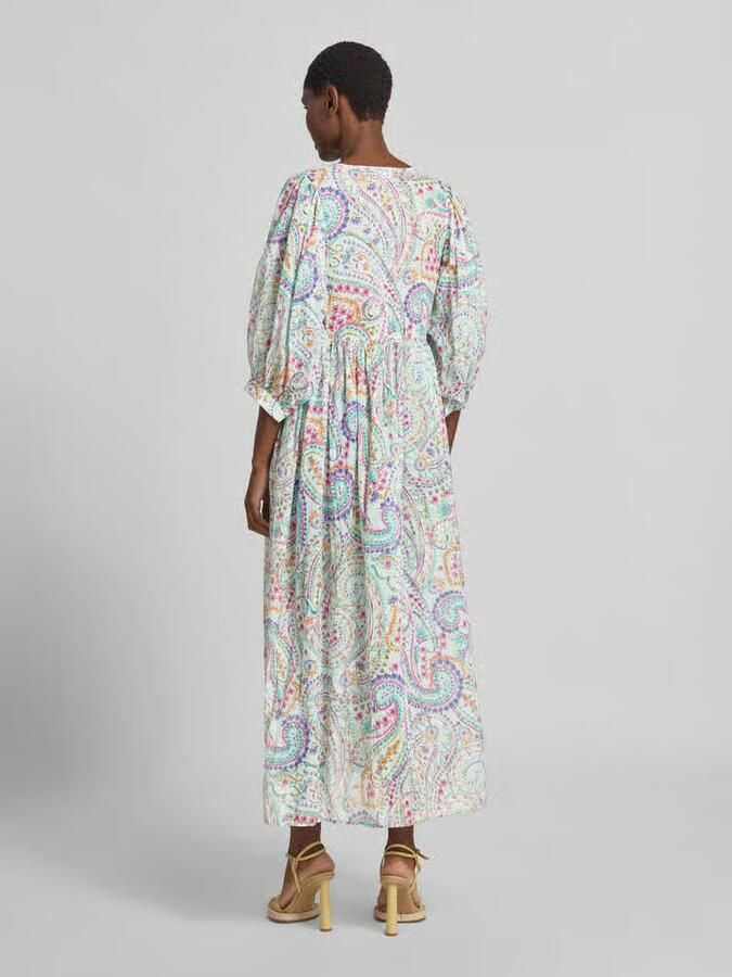 Milano italy Midi-jurk van pure katoen met all-over paisleyprint - Foto 3