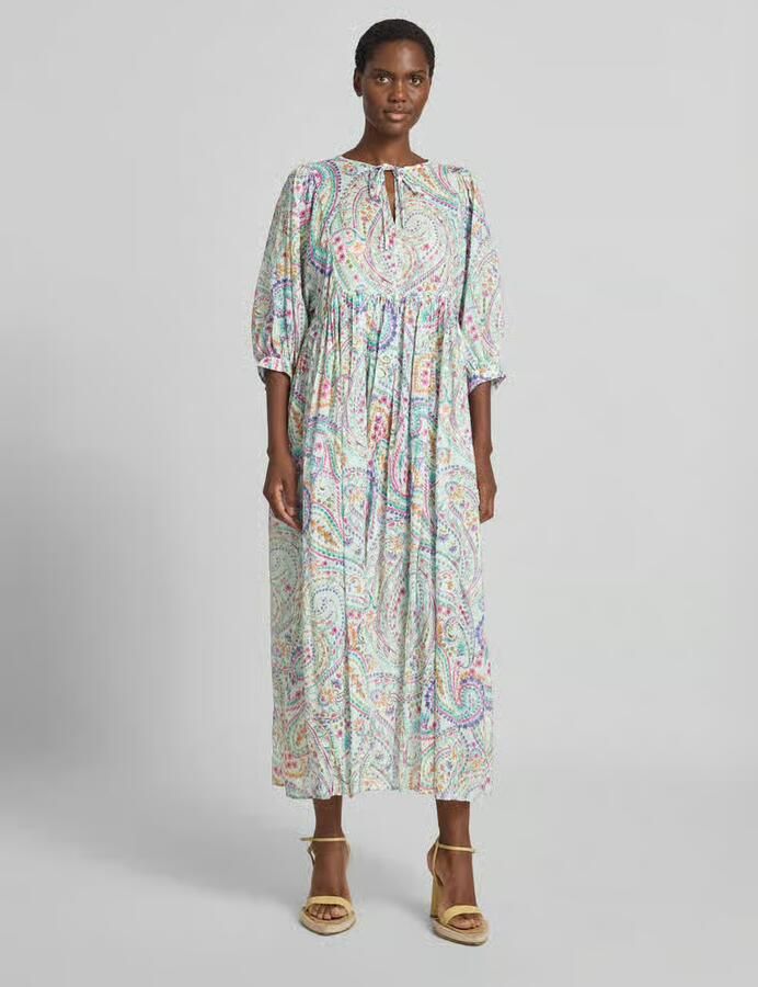 Milano italy Midi-jurk van pure katoen met all-over paisleyprint - Foto 2