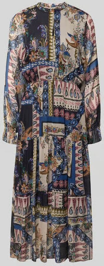 Milano italy Midi-jurk van viscose in all-over look